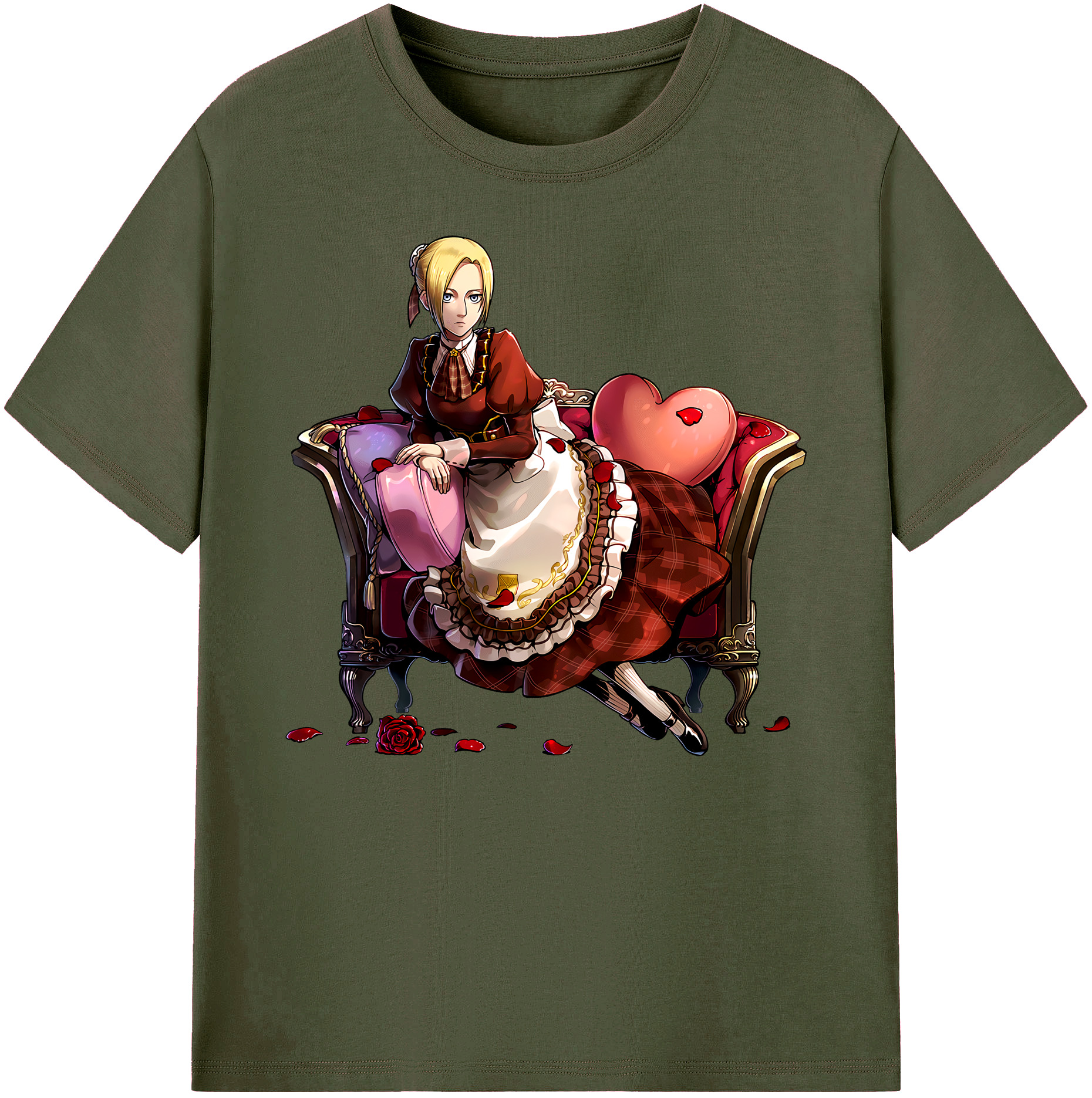 （画像用） 進撃の巨人 アニ・レオンハート Attack on Titan Annie Leonhart 綿100％ メンズ半袖Tシャツ｜肌触りやわらか＆通気性